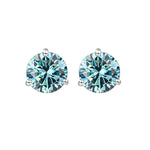 Brinco Moissanite Redondo 0.5ct/1ct – Prata 925 – Ponto de Luz Clássico – Todas as Cores