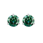 Brinco Moissanite Redondo 0.5ct/1ct – Prata 925 – Ponto de Luz Clássico – Todas as Cores