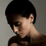 Brinco Ponto de Luz de Moissanite Colorida Verde Brilhante, 0,3ct (4mm) • 0,5ct (5mm) • 1ct (6,5mm) • 2ct (8mm), Prata 925 com Ródio, Moissanite Cor D VVS1 Certificada - Monlí