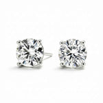 Brinco Ponto de Luz Moissanite Brilhante 2ct a 5ct em Prata 925 com Ródio e Certificação VVS1