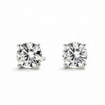 Brinco Ponto de Luz Moissanite Brilhante 2ct a 5ct em Prata 925 com Ródio e Certificação VVS1