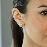 Brinco Ponto de Luz Moissanite Brilhante 2ct a 5ct em Prata 925 com Ródio e Certificação VVS1