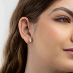 Brinco de Moissanite 3ct Lapidação Gota em Prata 925 com Ródio e Certificado D VVS1