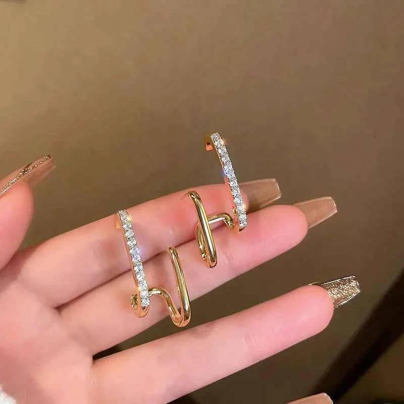 Brincos Geométricos de Moissanite Certificada em Prata 925 com Ouro Branco ou Ouro Amarelo