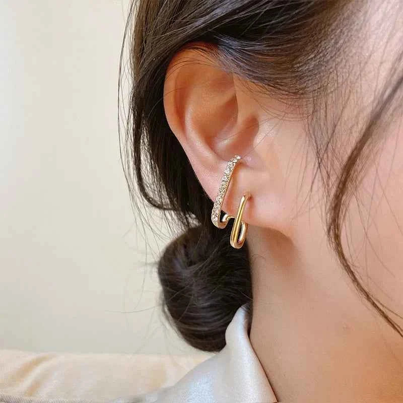 Brincos Geométricos de Moissanite Certificada em Prata 925 com Ouro Branco ou Ouro Amarelo