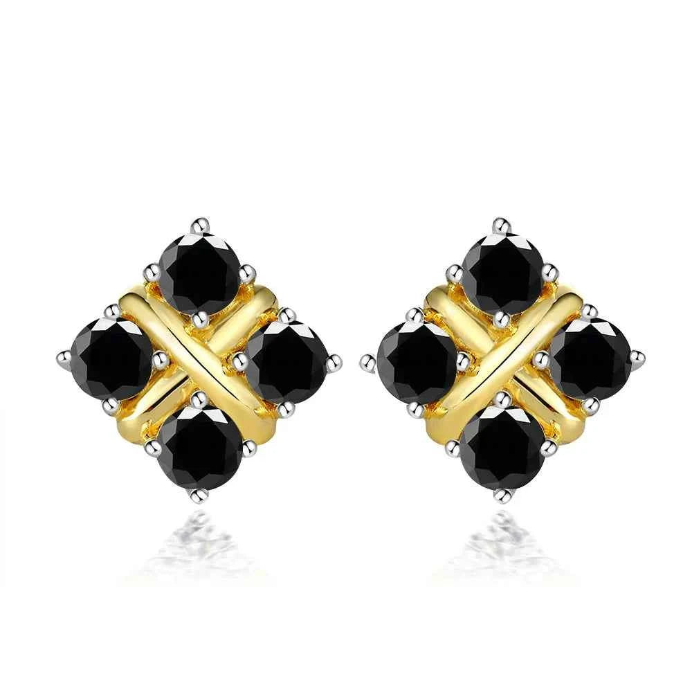 Brincos Ponto de Luz Moissanite 3mm – Prata 925 com Ouro 18k – Certificação GRA – Monlí