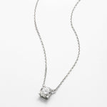 Colar Moissanite 1,2ct Prata 925 com Ródio, Brilhante VVS1 Certificada em 4 Garras