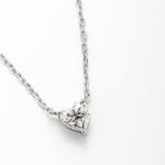 Colar Moissanite Coração 0,8ct em Prata 925 com Ródio - Moissanite Cor D VVS1 Certificada