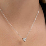 Colar Moissanite Coração 0,8ct em Prata 925 com Ródio - Moissanite Cor D VVS1 Certificada