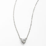 Colar Moissanite Coração 0,8ct em Prata 925 com Ródio - Moissanite Cor D VVS1 Certificada