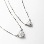 Colar Moissanite Coração Prata 925 2ct - Joia Certificada Cor D VVS1