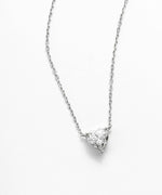 Colar Moissanite Coração Prata 925 2ct - Joia Certificada Cor D VVS1