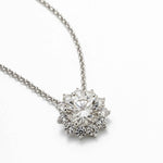 Colar Moissanite Prata 925 1,5ct Brilhante com Ródio e Certificação VVS1 Cor D