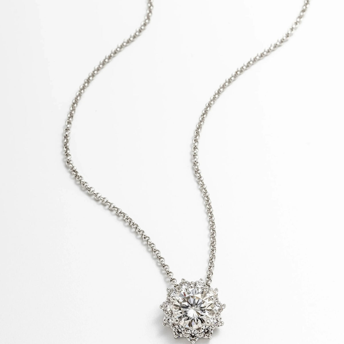 Colar Estelar 1,5ct de Moissanite Brilhante, Prata 925 com Ródio, Moissanite Cor D VVS1 Certificada - Monlí