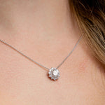 Colar Moissanite Prata 925 1,5ct Brilhante com Ródio e Certificação VVS1 Cor D