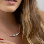 Colar Moissanite Prata 925 com 10 Pedras Brilhantes 2,5ct e Ródio D VVS1 Certificada