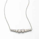 Colar Moissanite Prata 925 com 10 Pedras Brilhantes 2,5ct e Ródio D VVS1 Certificada