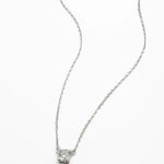 Colar Ponto de Luz 0,5ct de Moissanite Brilhante, Prata 925 com Ródio, Moissanite Cor D VVS1 Certificada - Monlí