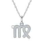Colar Signos do Zodíaco com Pingente de Moissanite Brilhante em Prata 925 com Banho de Ouro 18K, Moissanite Cor D VVS1 Certificada — Monlí