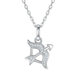 Colar Signos do Zodíaco com Pingente de Moissanite Brilhante em Prata 925 com Banho de Ouro 18K, Moissanite Cor D VVS1 Certificada — Monlí