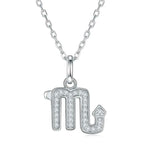 Colar Signos do Zodíaco com Pingente de Moissanite Brilhante em Prata 925 com Banho de Ouro 18K, Moissanite Cor D VVS1 Certificada — Monlí