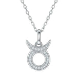 Colar Signos do Zodíaco com Pingente de Moissanite Brilhante em Prata 925 com Banho de Ouro 18K, Moissanite Cor D VVS1 Certificada — Monlí