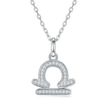 Colar Signos do Zodíaco com Pingente de Moissanite Brilhante em Prata 925 com Banho de Ouro 18K, Moissanite Cor D VVS1 Certificada — Monlí