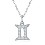 Colar Signos do Zodíaco com Pingente de Moissanite Brilhante em Prata 925 com Banho de Ouro 18K, Moissanite Cor D VVS1 Certificada — Monlí