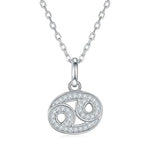 Colar Signos do Zodíaco com Pingente de Moissanite Brilhante em Prata 925 com Banho de Ouro 18K, Moissanite Cor D VVS1 Certificada — Monlí