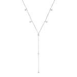 Colar Y Moissanite 3mm com Pendente Longo – Prata 925 Banhada a Ouro 18k – Monlí - Monlí