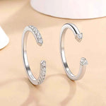 Conjunto de Anéis com Moissanite Marquise / Navette 3,3ct em Prata 925, Lapidação Excelente, Moissanite Cor D VVS1 Certificada — Monlí