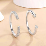 Conjunto de Anéis com Moissanite Marquise / Navette 3,3ct em Prata 925, Lapidação Excelente, Moissanite Cor D VVS1 Certificada — Monlí
