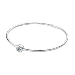 Pulseira Ajustável de Moissanite Redonda em Prata 925 Certificada