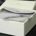 Pulseira Riviera Marquise Cut 0.5ct em Moissanite Cor D VVS1 Certificada em Prata 925 com Banho de Ouro 18K — Monlí