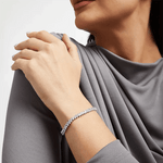 Pulseira Riviera Marquise Cut 0.5ct em Moissanite Cor D VVS1 Certificada em Prata 925 com Banho de Ouro 18K — Monlí - Monlí