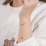 Pulseira Riviera Moissanite 2mm – Prata 925 Banhada a Ouro 18k com Elos – Monlí