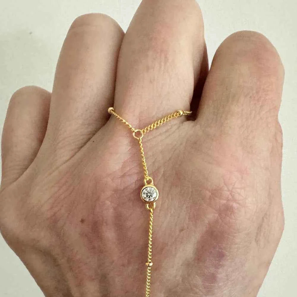 Pulseira de Moissanite 3mm em Prata 925, Moissanite Cor D VVS1 Certificada — Monlí