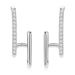 Brincos Geométricos de Moissanite Certificada em Prata 925 com Ouro Branco ou Ouro Amarelo