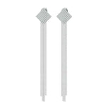 Brincos de Moissanite banho em Ouro 18k com Franja – D Color VVS1 em Prata 925 Certificada GRA – Monlí