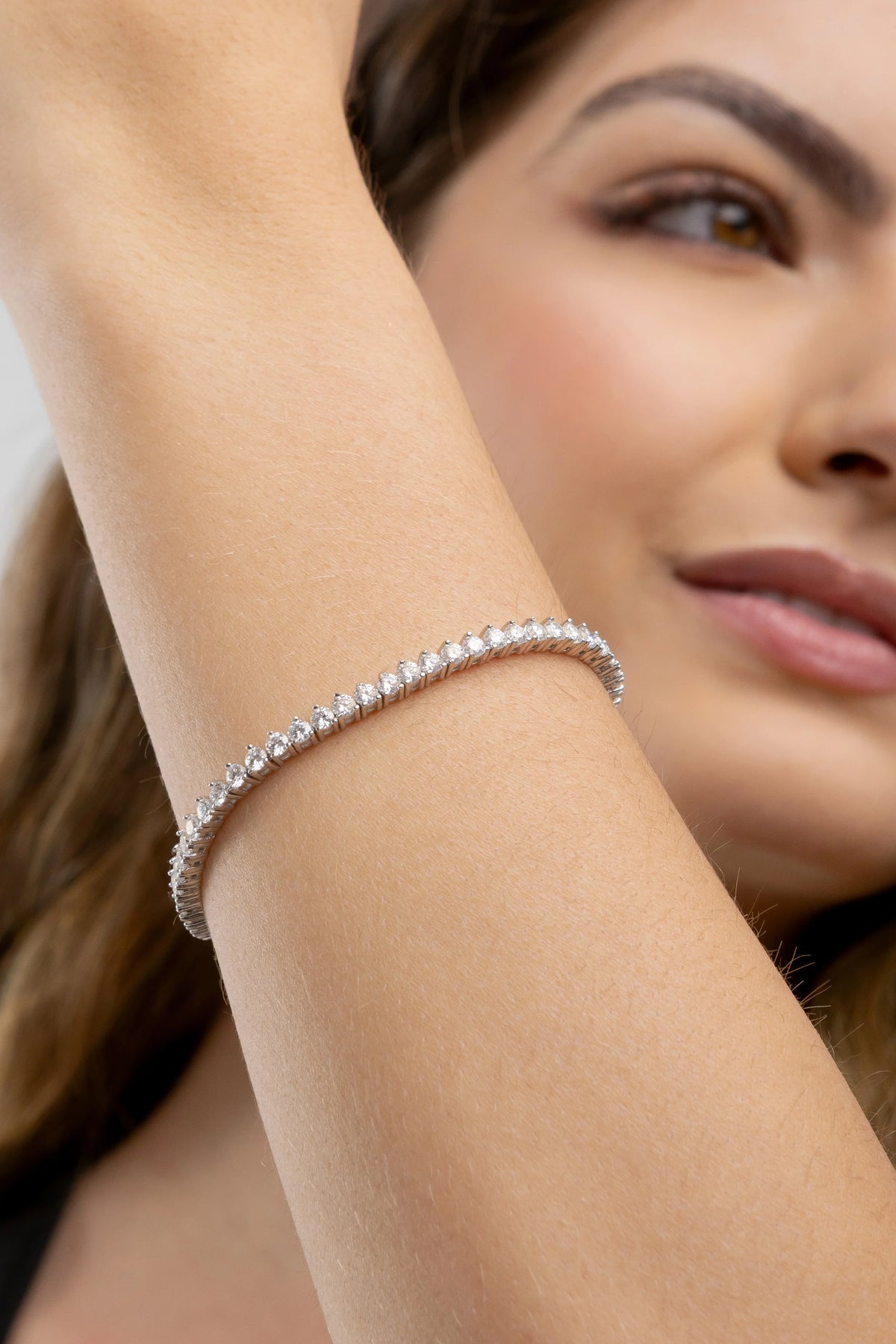 Pulseira Riviera Moissanite 6 Quilates em Prata 925 com Ródio - Monlí
